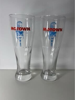 Motown Cafe New York Pilsner Tall Beer Glass